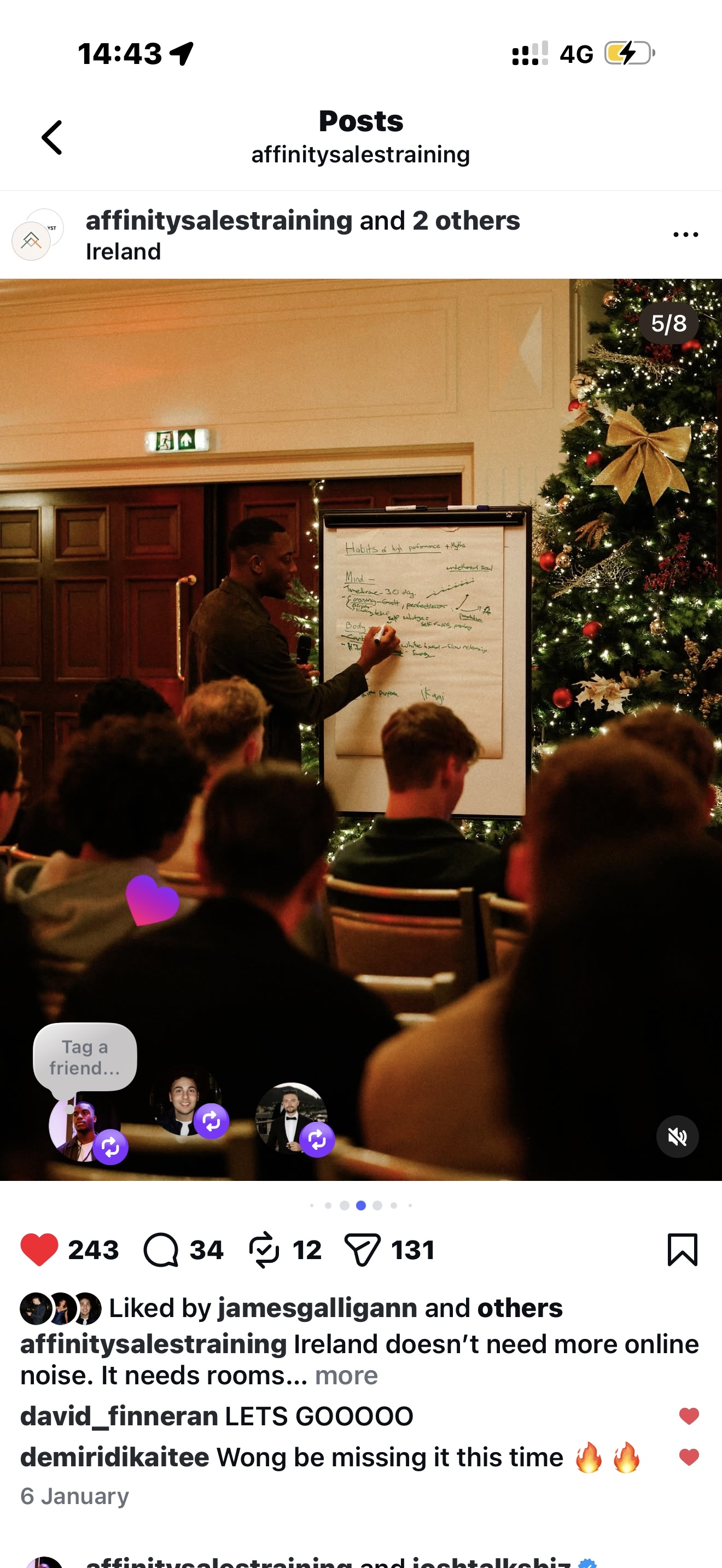 Joshua presenting at whiteboard during Mass Awakening